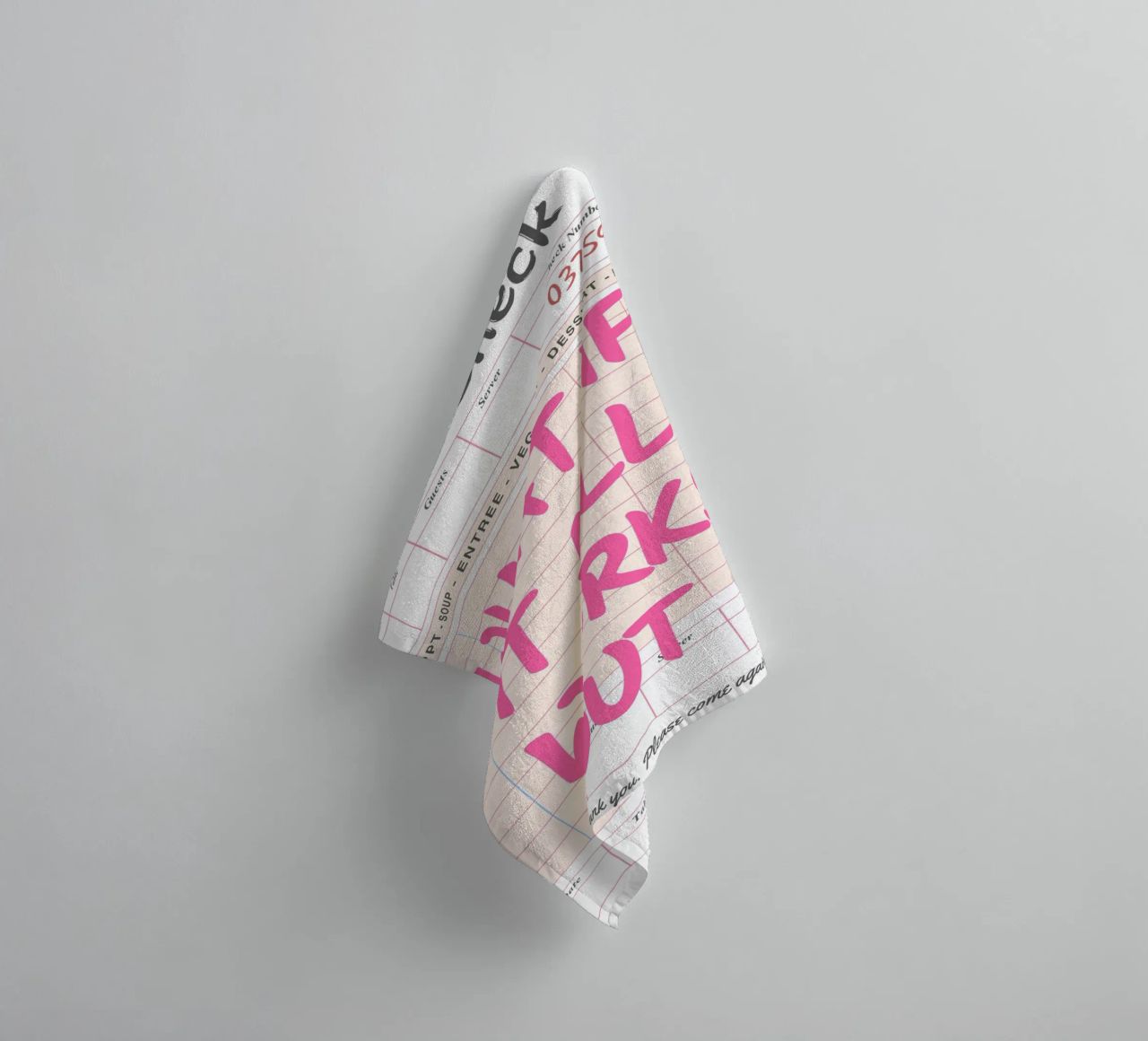 Guest Check,What If It All Works Out, Trendy Typography towel by pdigitalprints