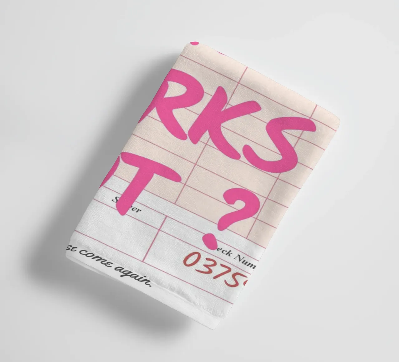 Guest Check, What If It All Works Out, Trendy Typography (en anglais) serviette de bain de pdigitalprints