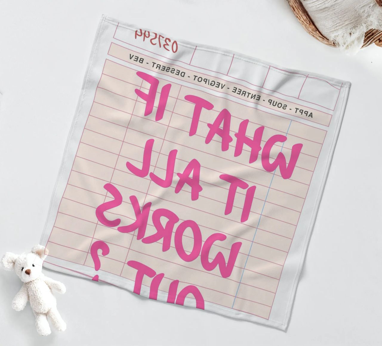 Gast-Check,Was, wenn alles klappt, Trendy Typography Fleecedecke von pdigitalprints