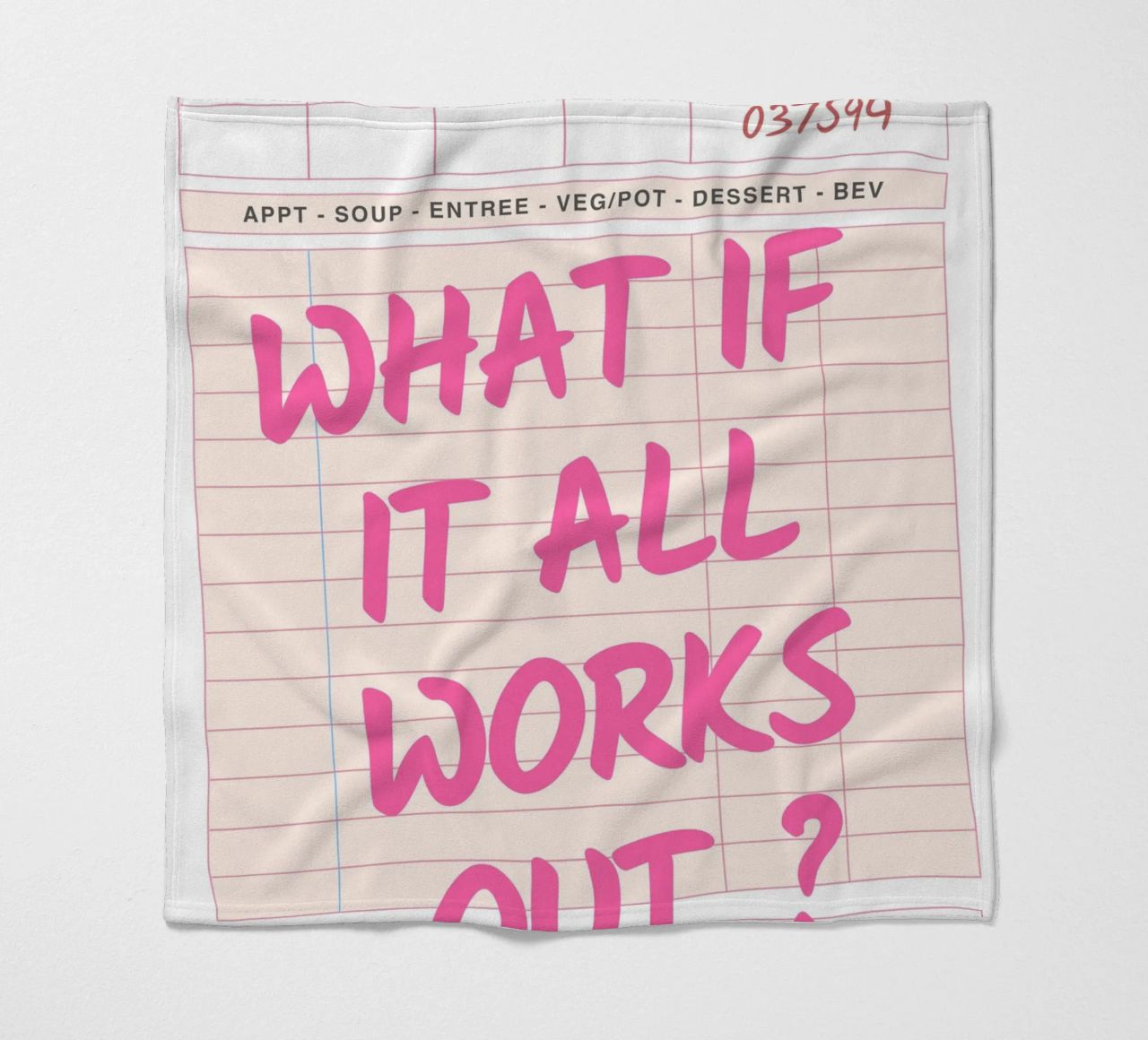 Gast-Check,Was, wenn alles klappt, Trendy Typography Fleecedecke von pdigitalprints