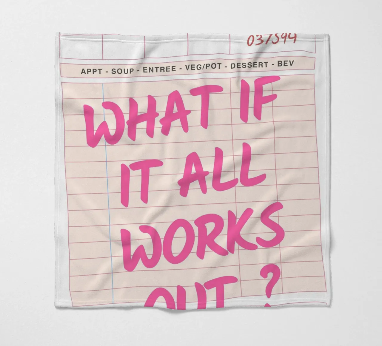 Gast-Check,Was, wenn alles klappt, Trendy Typography Fleecedecke von pdigitalprints