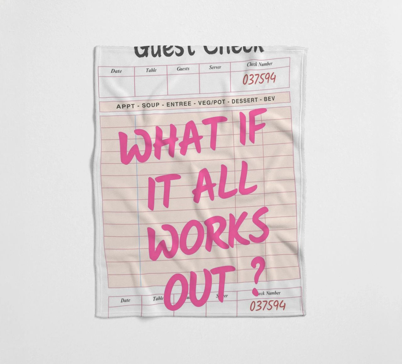 Gast-Check,Was, wenn alles klappt, Trendy Typography Fleecedecke von pdigitalprints