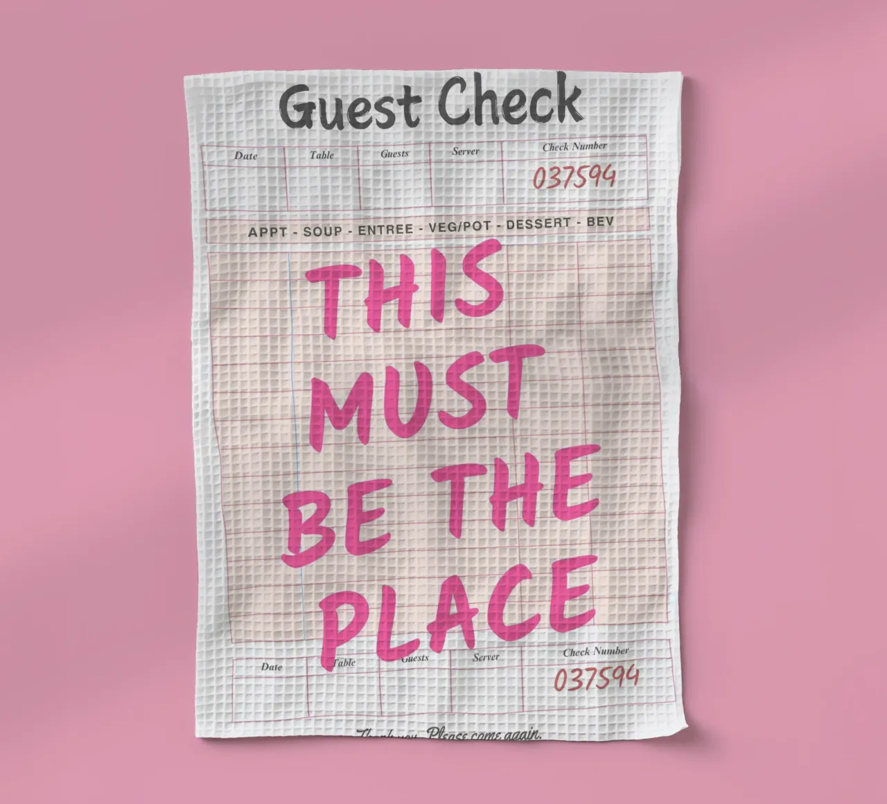 Questo deve essere il posto in cui gli ospiti controllano la stampa, canovaccio da cucina da pdigitalprints