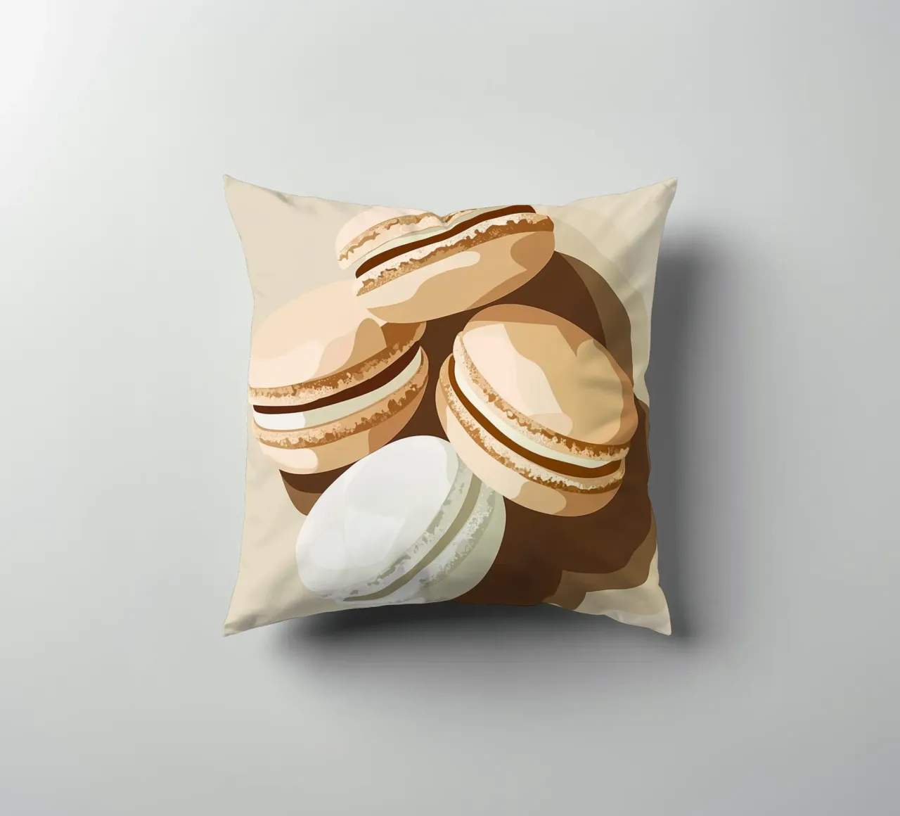 Dolci macarons francesi cuscino da Carinaprint