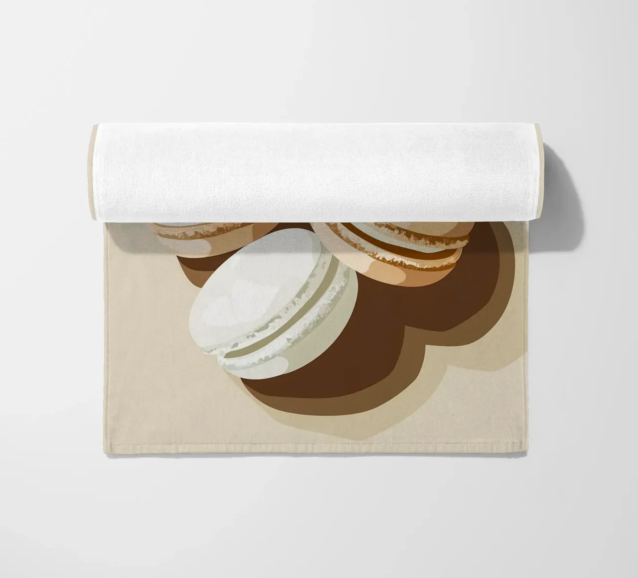 Dolci macarons francesi telo mare da Carinaprint
