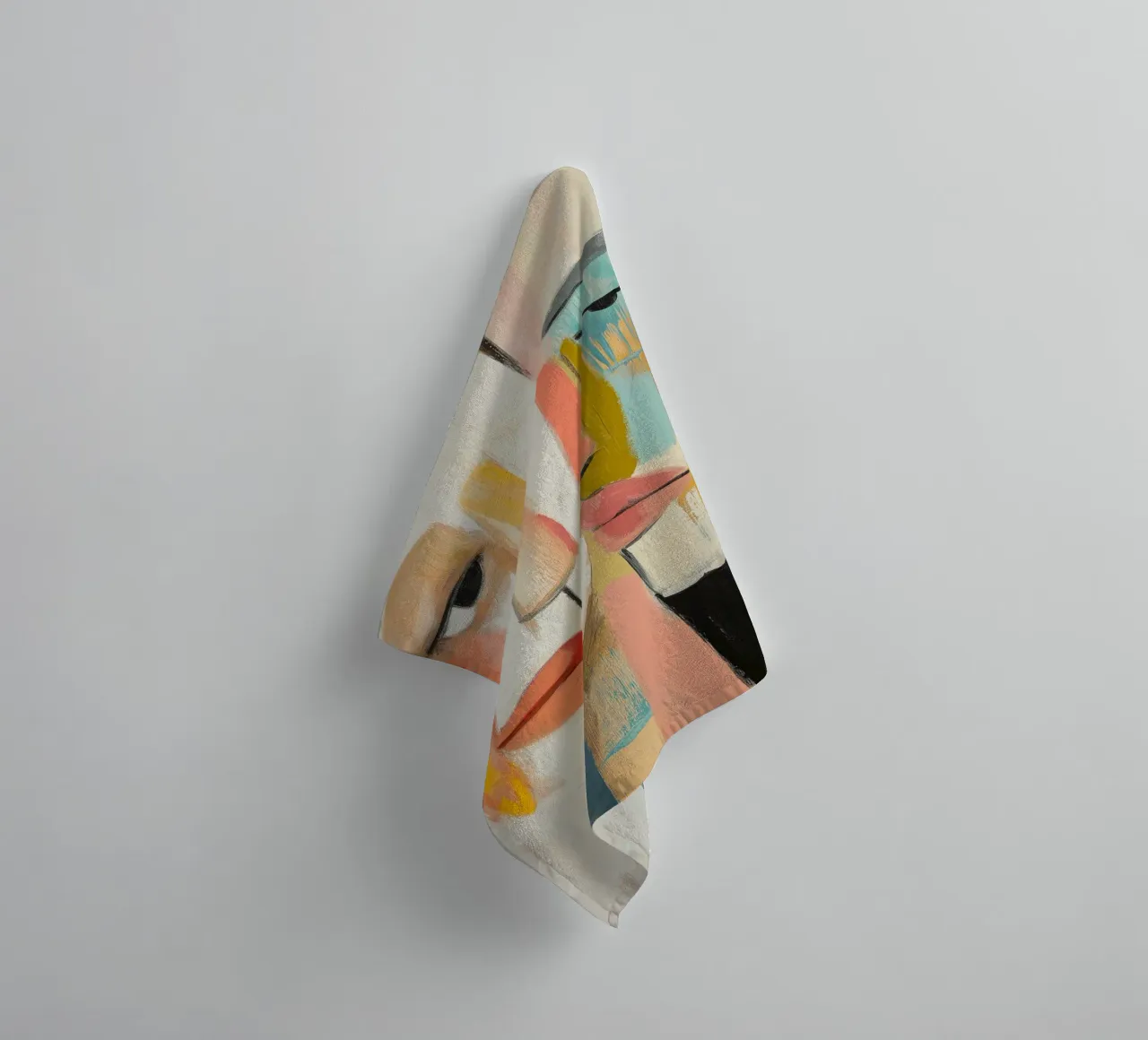 Abstract portret towel by Imagine