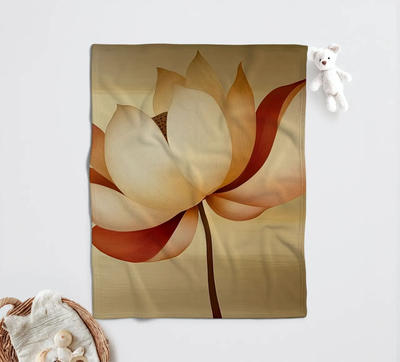 Lotus Bloem coperta in pile da Imagine