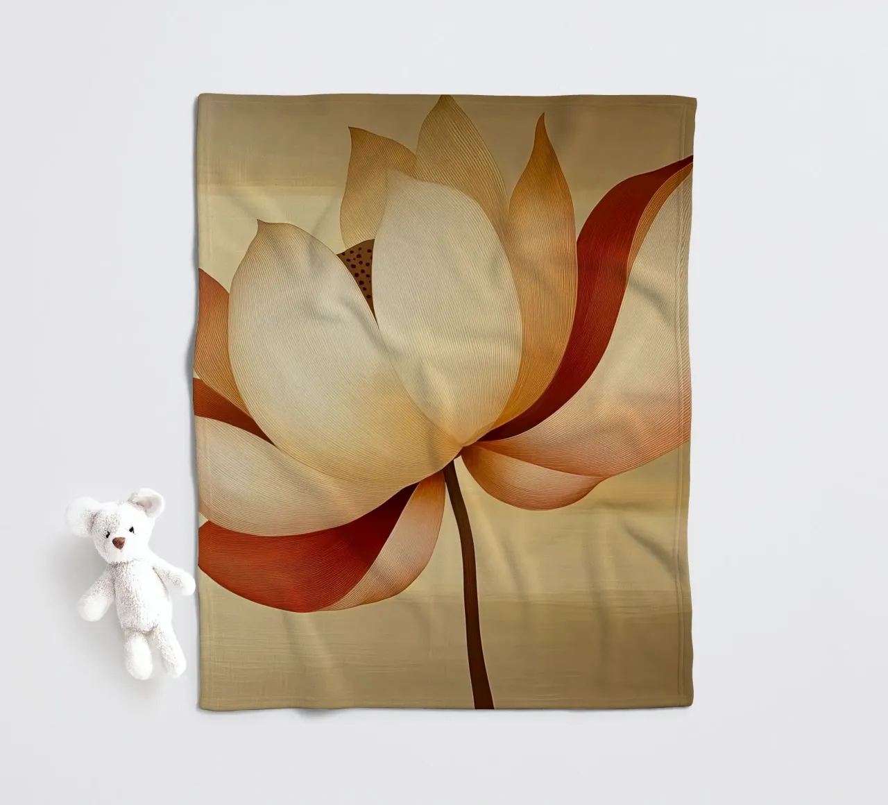 Lotus Bloem coperta in pile da Imagine
