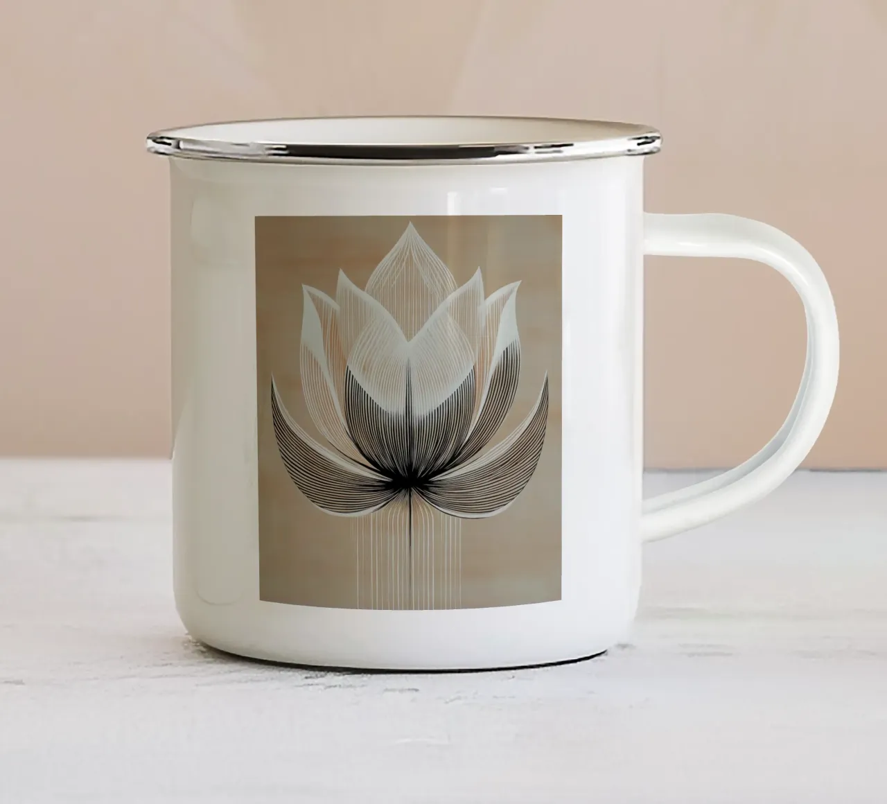 Lotus Bloem tazza in smalto da Imagine