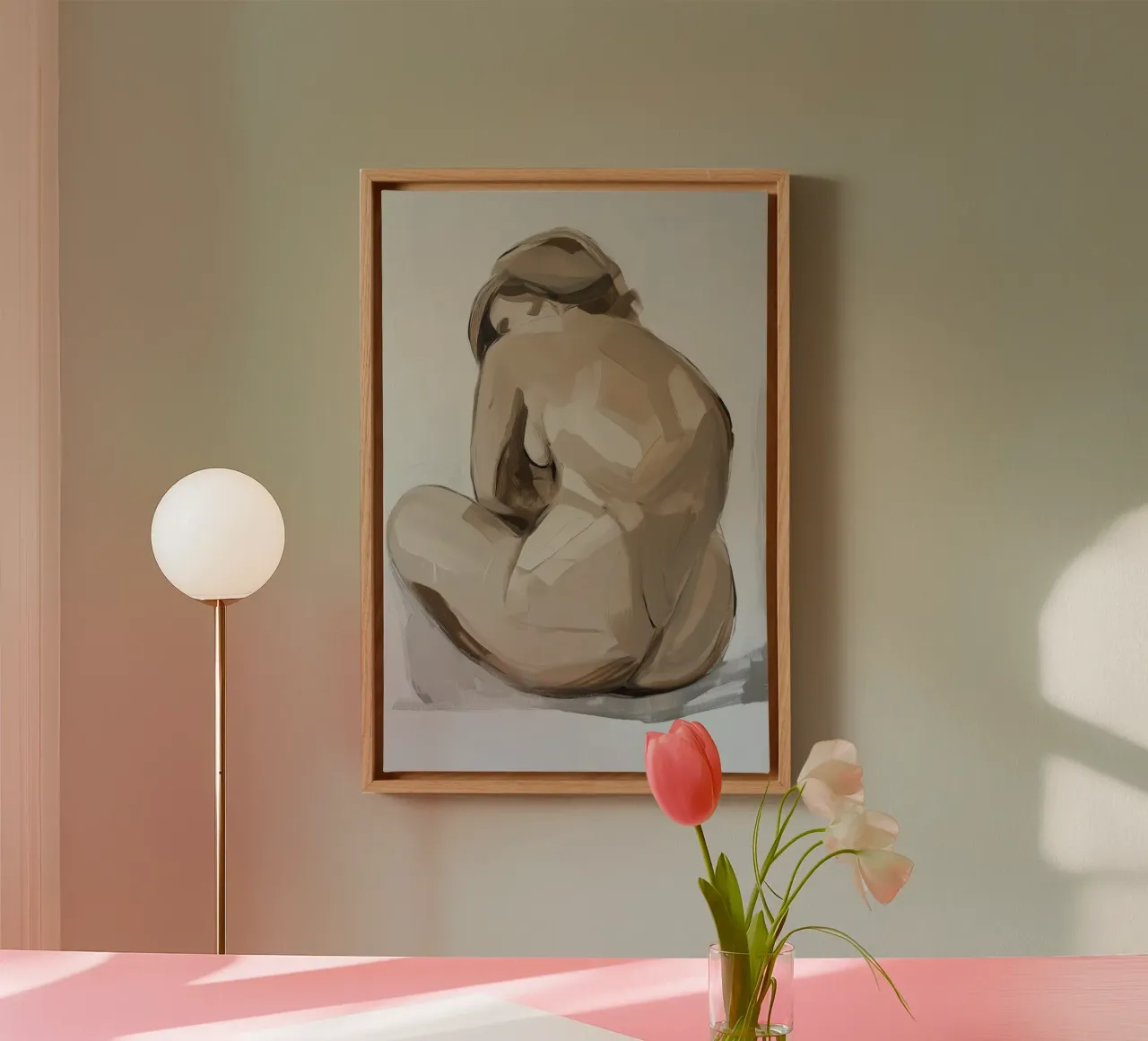 Abstract vrouw canvas van Imagine
