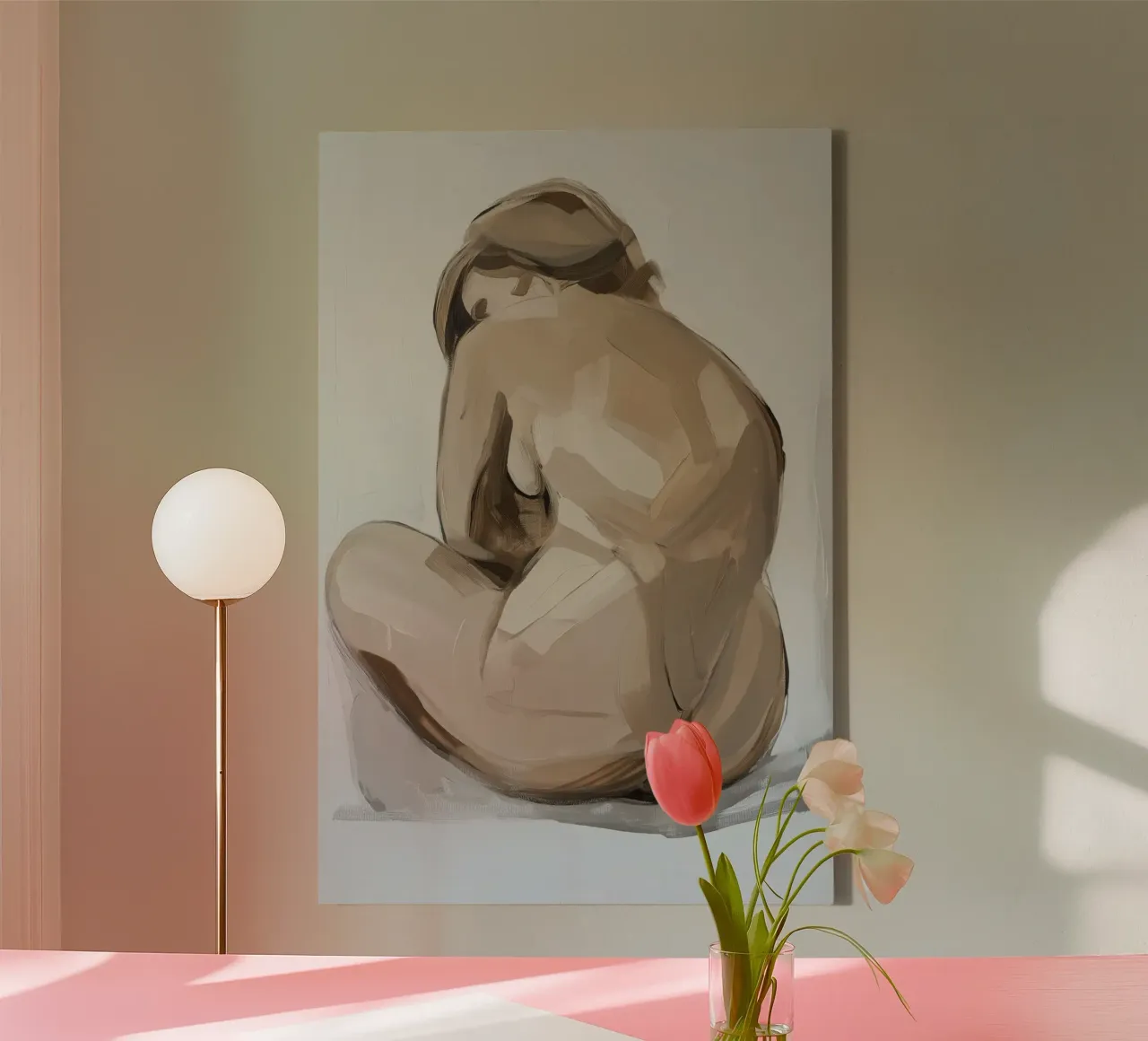 Abstract vrouw canvas van Imagine