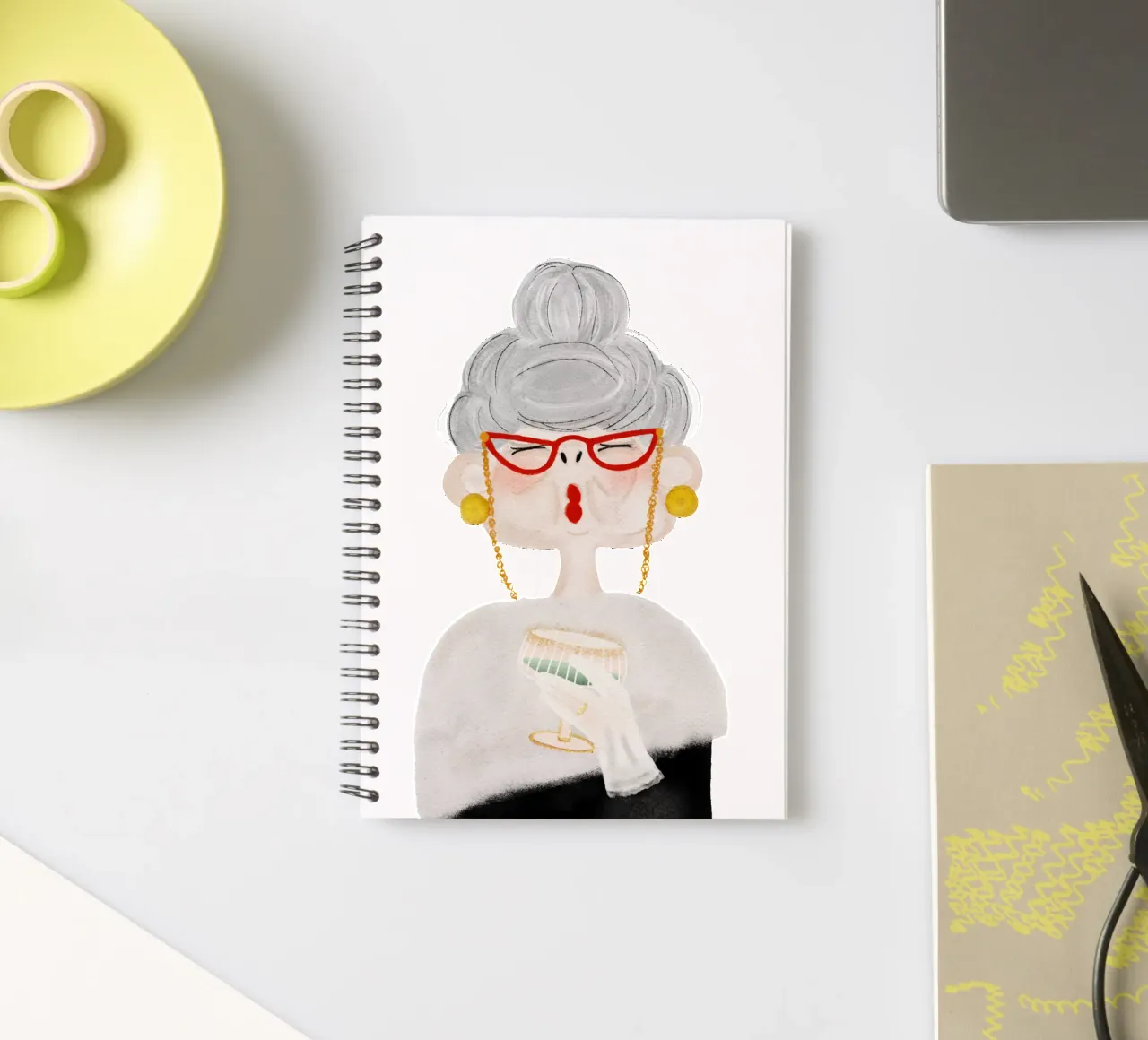 Grand Madame, Lady, Dame carnet à spirale de HummelBär