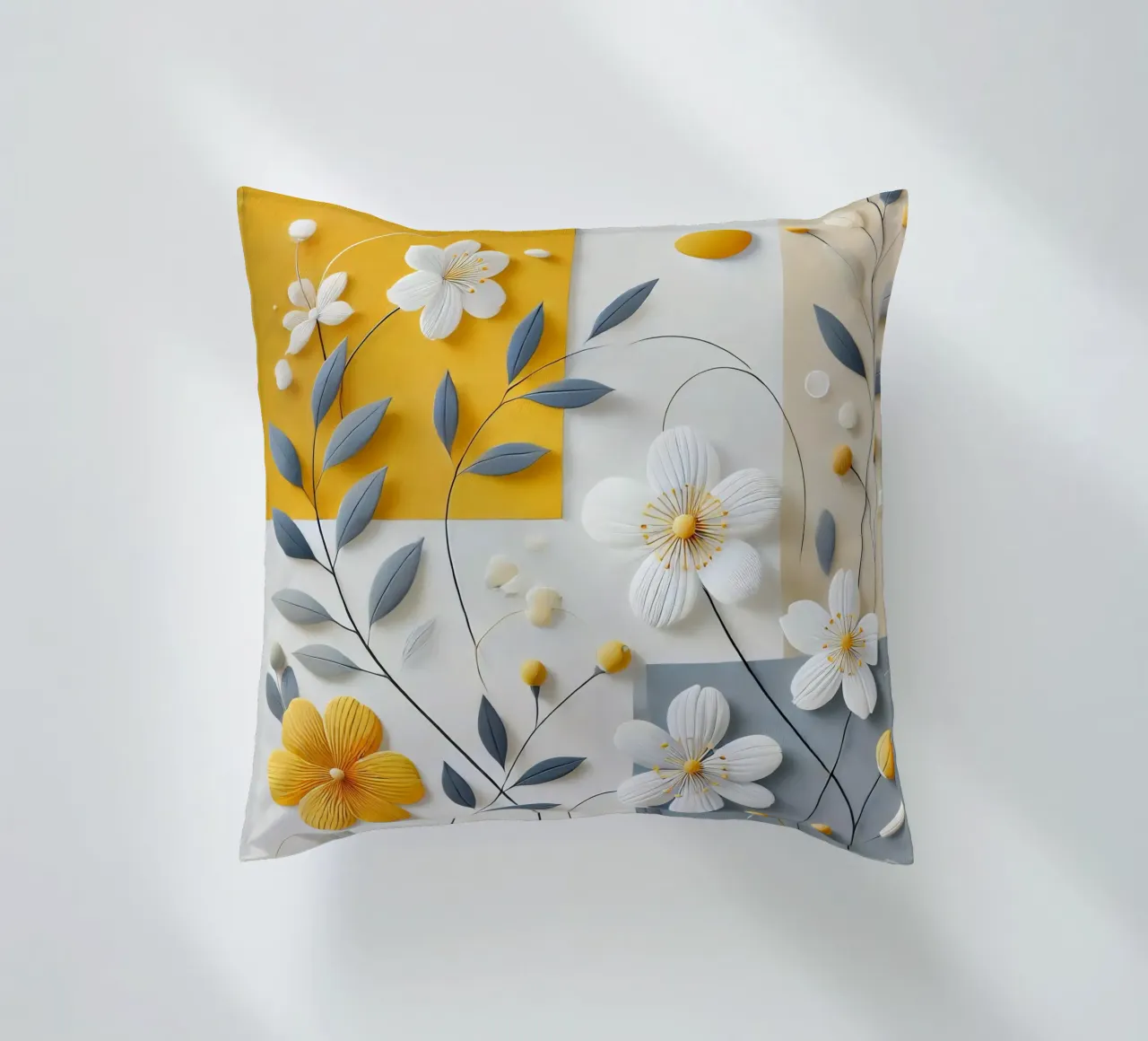 Fiori gialli cuscino da abstrakt