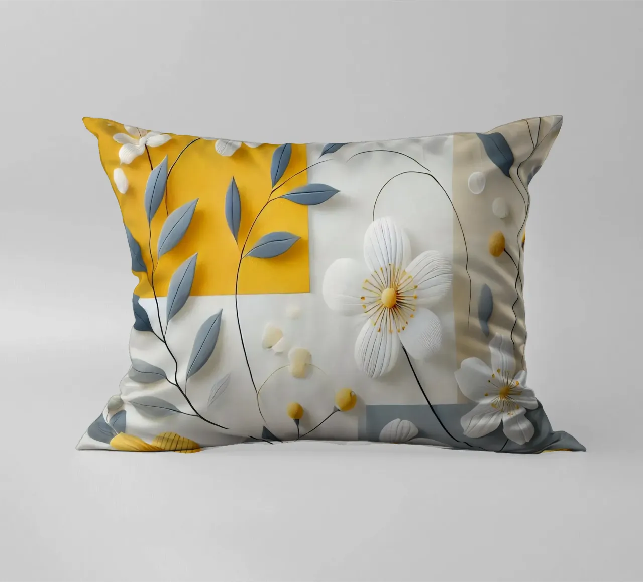 Fiori gialli cuscino da abstrakt