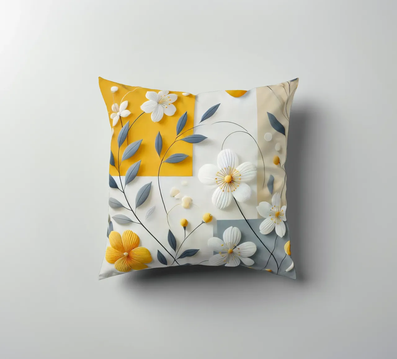 Fiori gialli cuscino da abstrakt