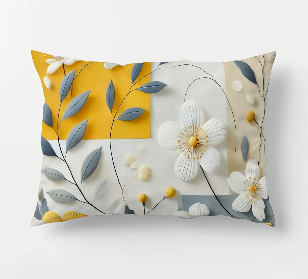 Fiori gialli cuscino da abstrakt