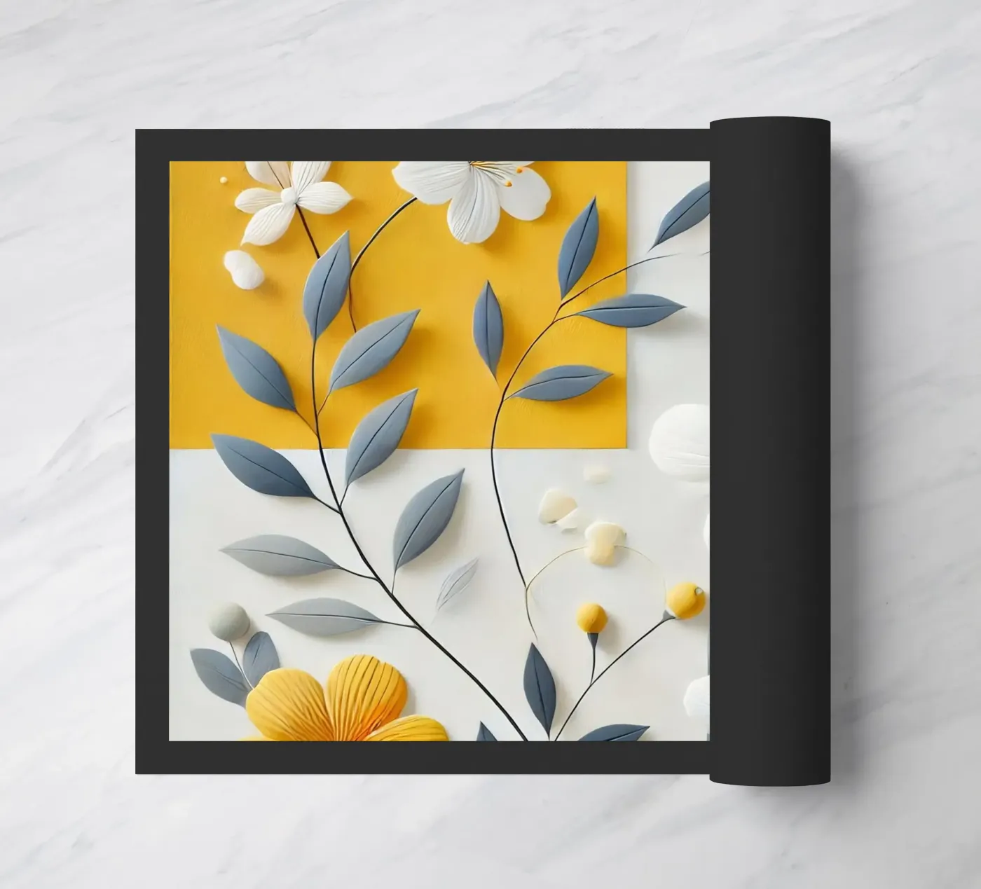 Fiori gialli zerbino da abstrakt