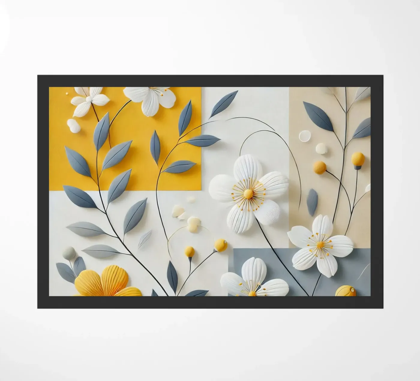 Fiori gialli zerbino da abstrakt