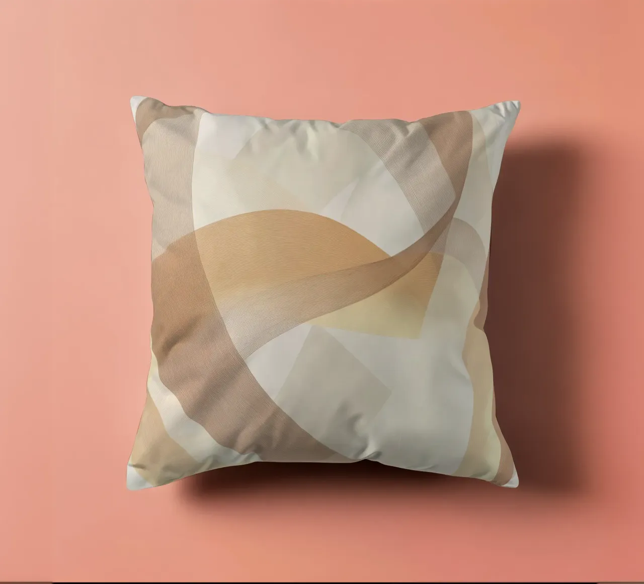 Abstract brown decorative cushion by Imagine