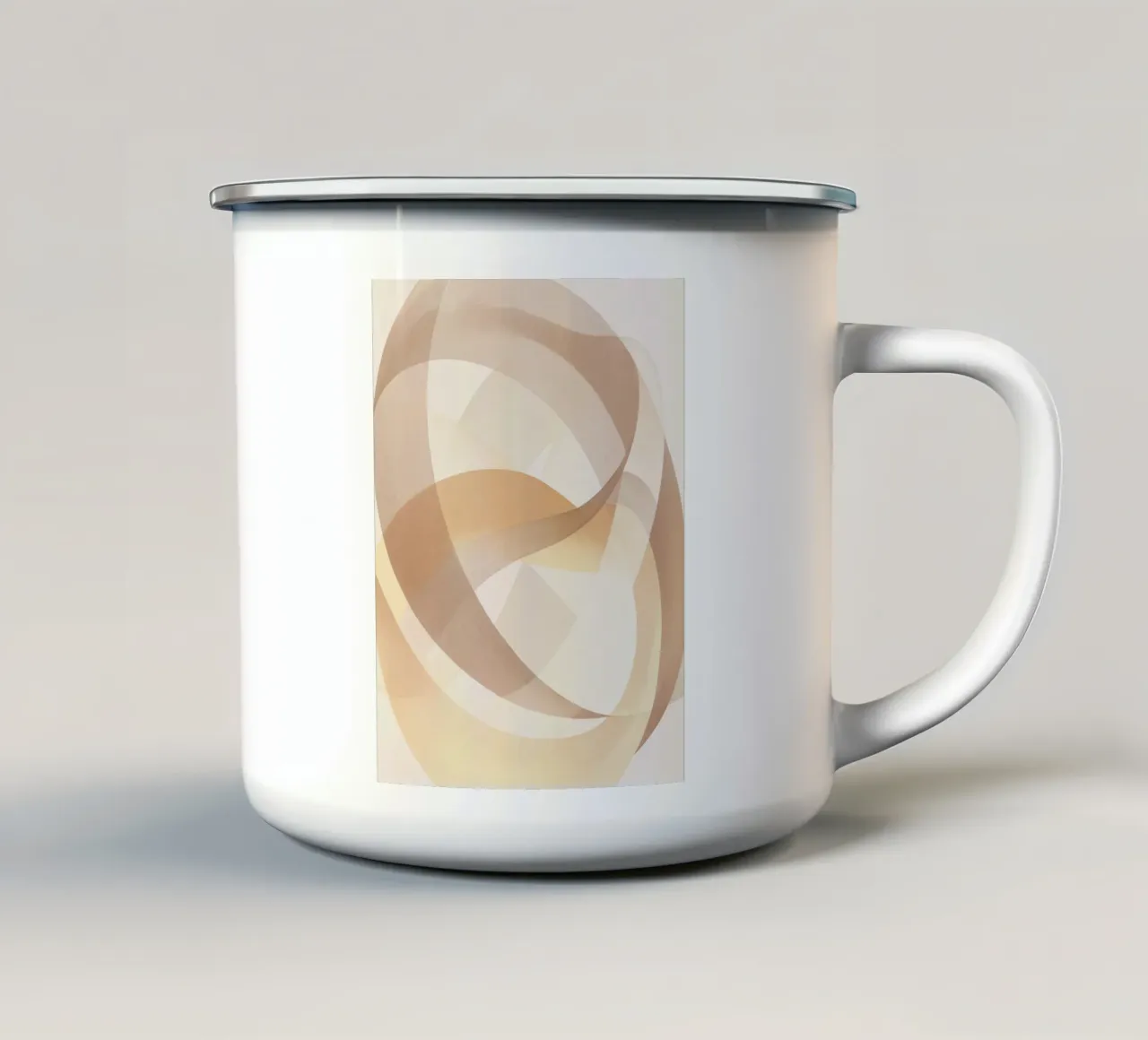 Marrone astratto tazza in smalto da Imagine
