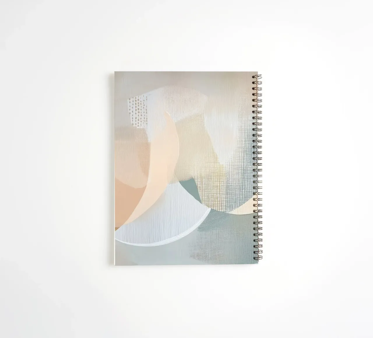 Abstract shapes in soft tones spiral notebook by Imagine