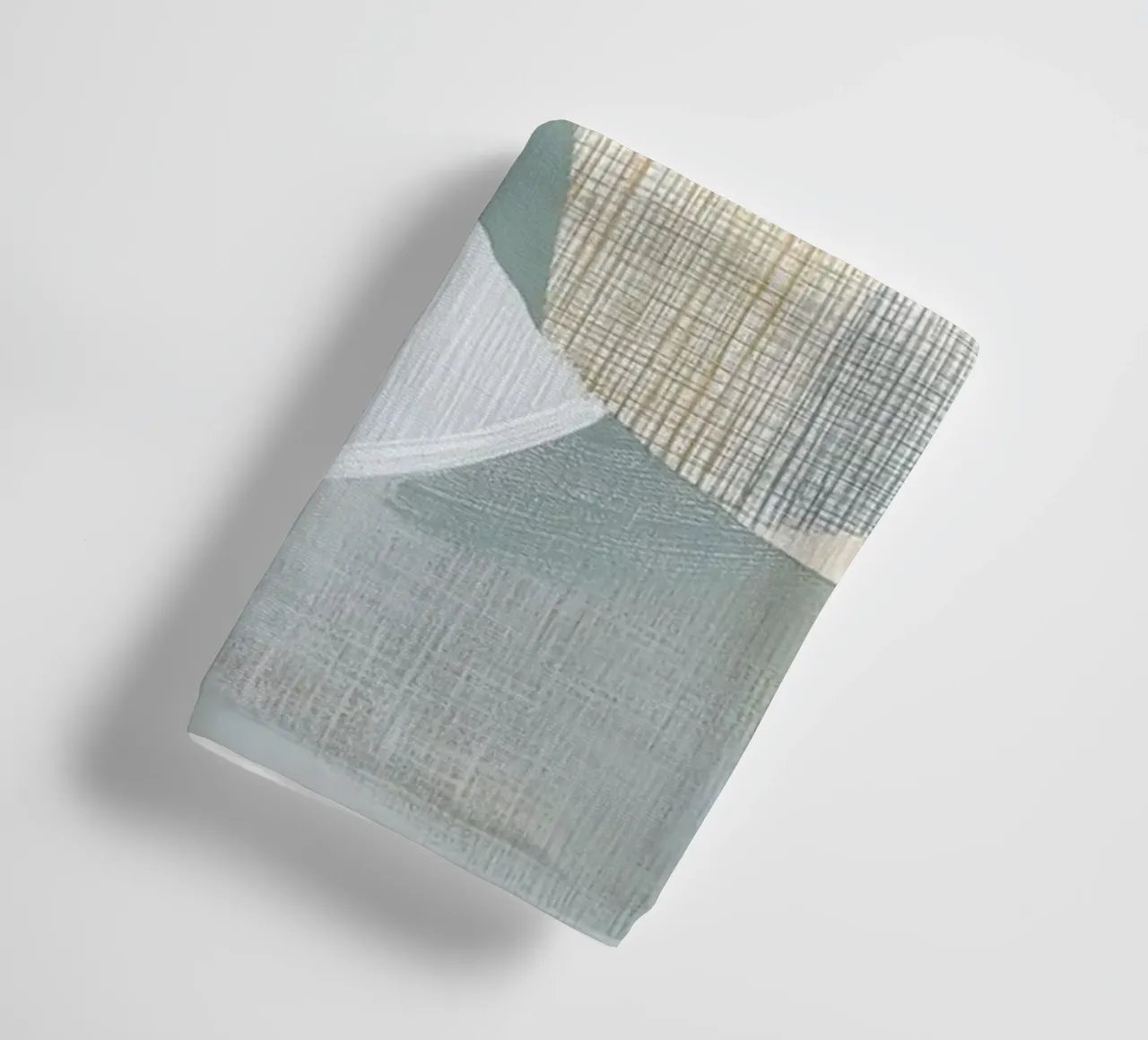 Abstracte vormen in zachte tinten badhanddoek van Imagine