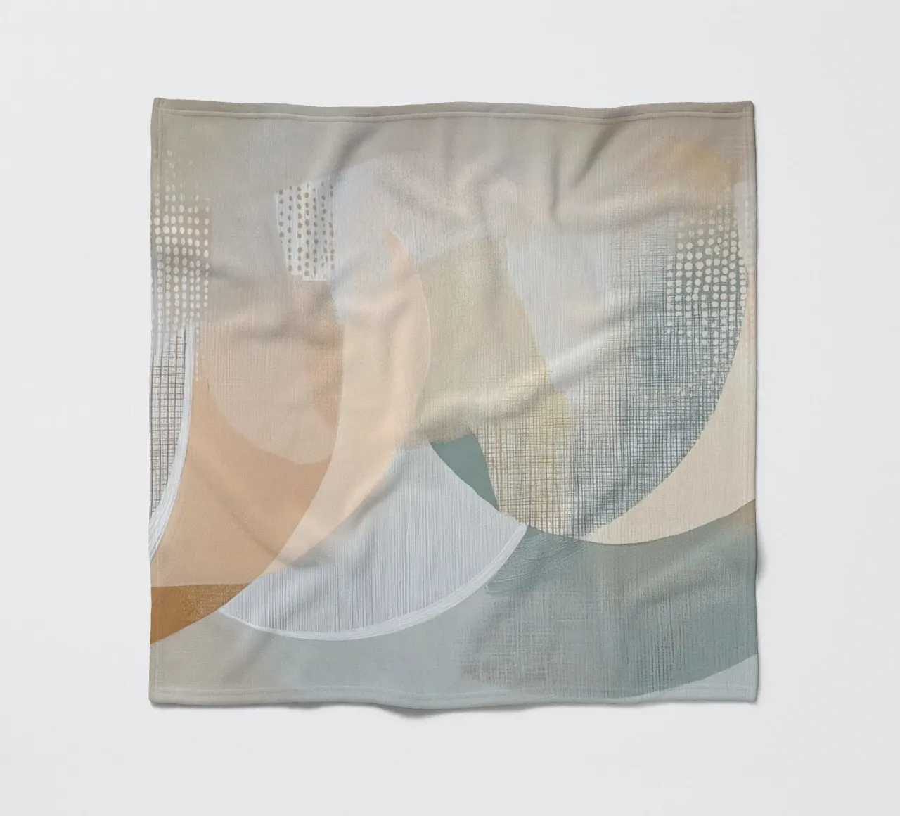 Abstract shapes in soft tones fleece blanket by Imagine