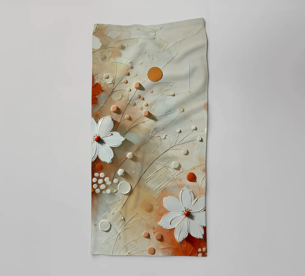 Fiori arancioni asciugamano da bagno da abstrakt