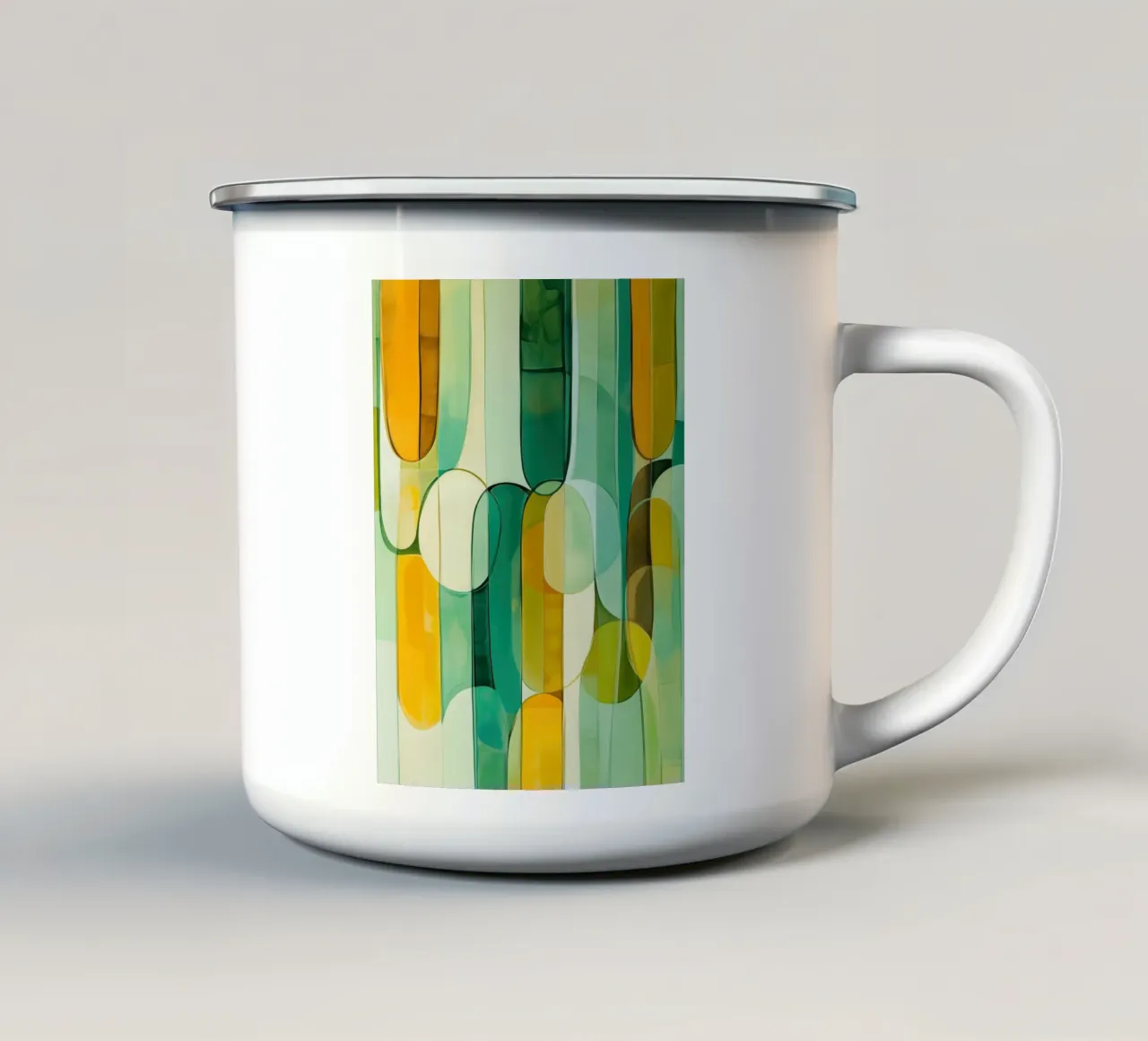 Abstract organisch enamel mug by Imagine