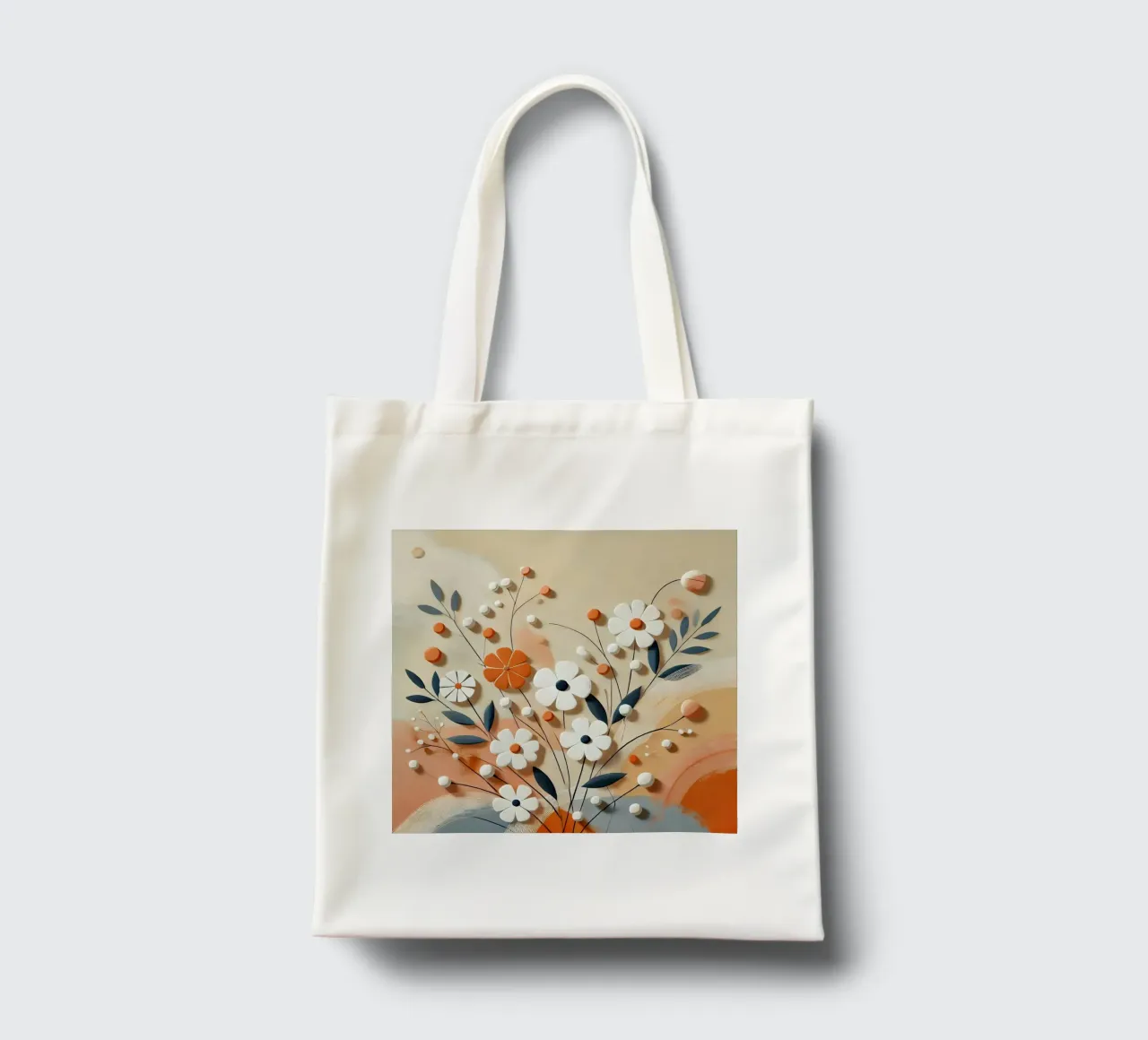 Flowers orange tote bag by abstrakt