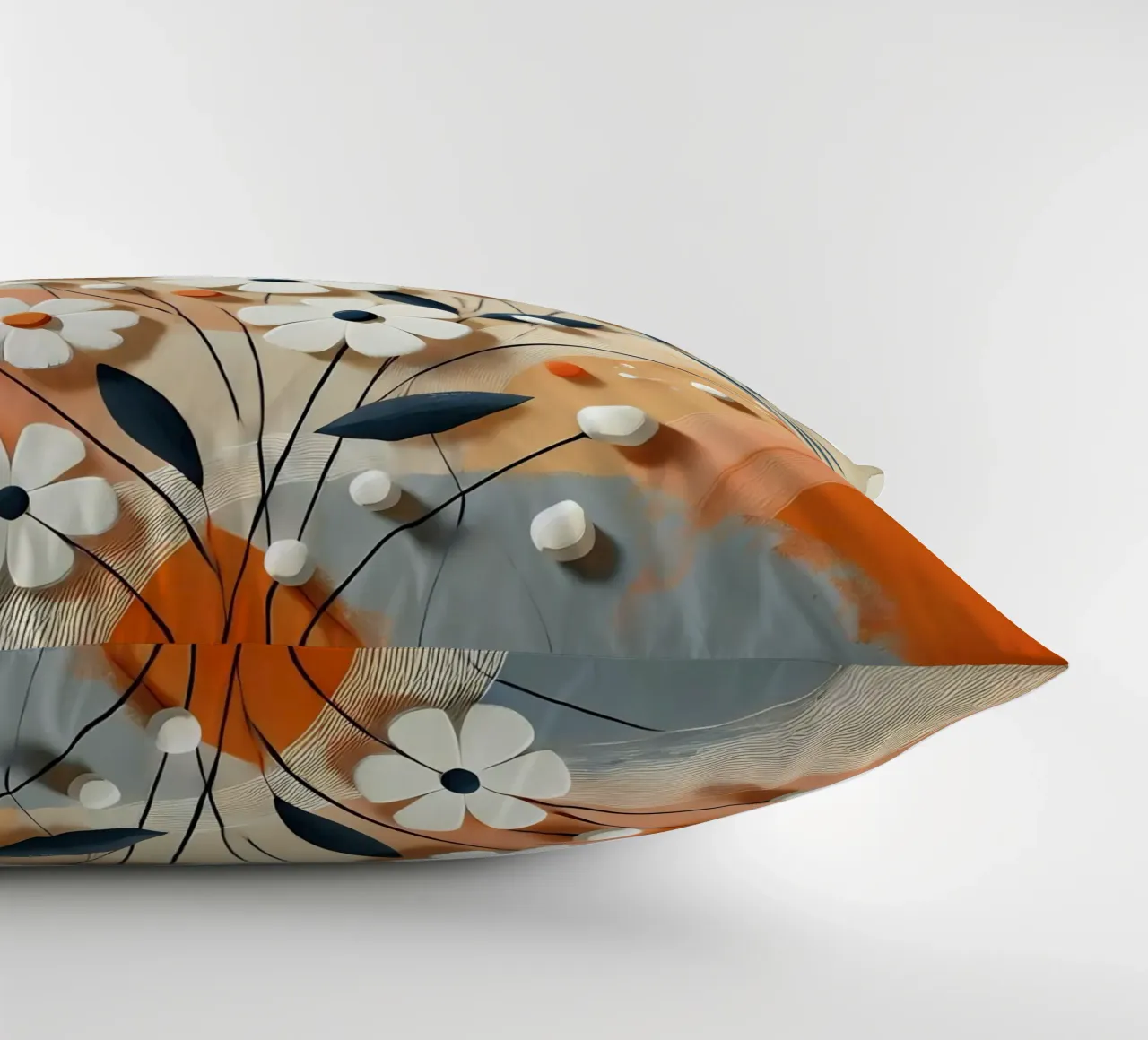 Fiori arancioni cuscino da abstrakt