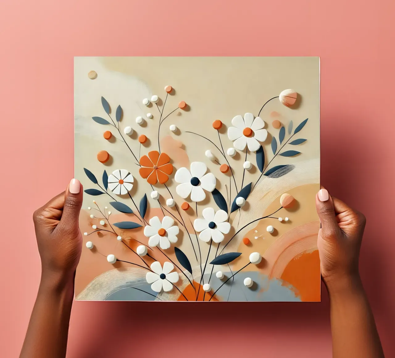 Flowers orange sticker sheet by abstrakt