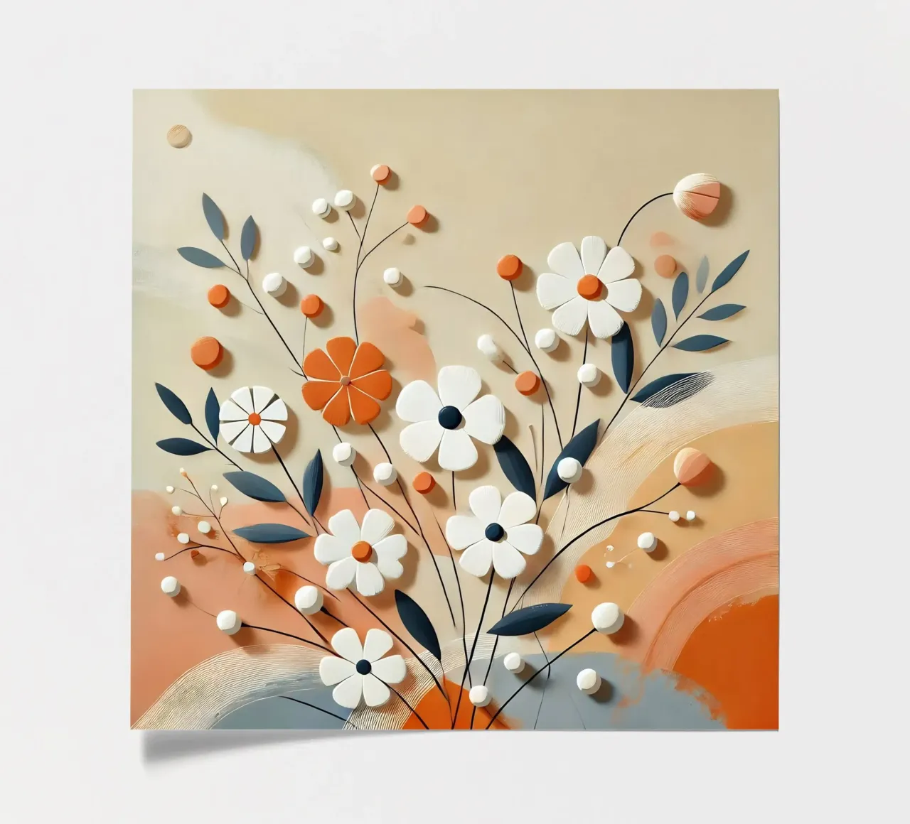 Flowers orange sticker sheet by abstrakt