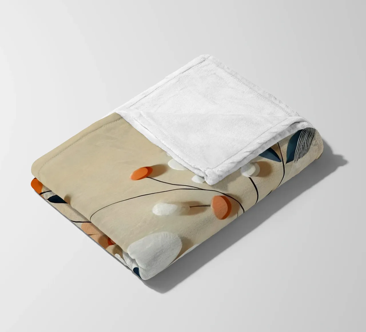 Fiori arancioni coperta in pile da abstrakt