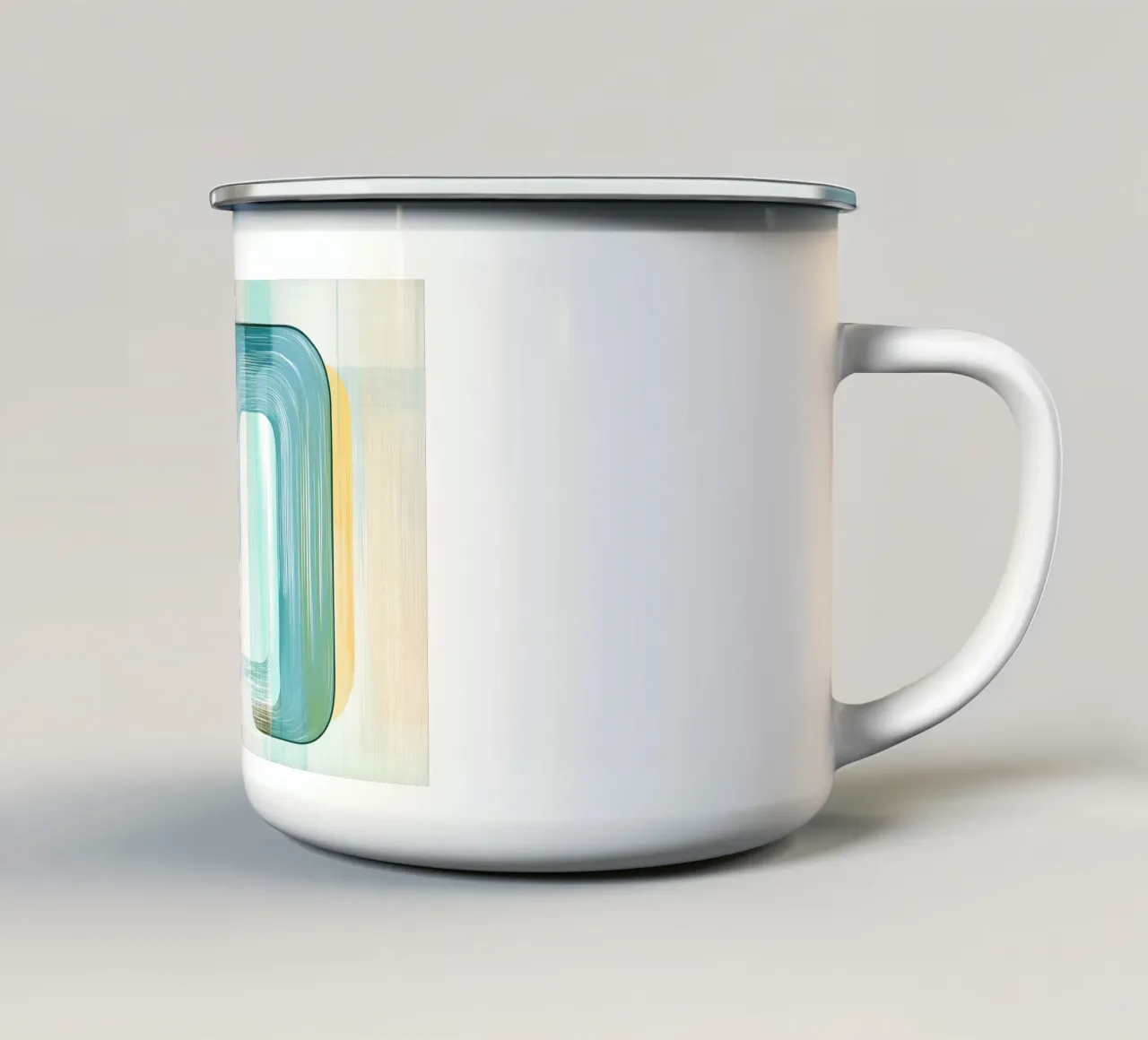 Abstrakte Formen Emaille Tasse von Imagine