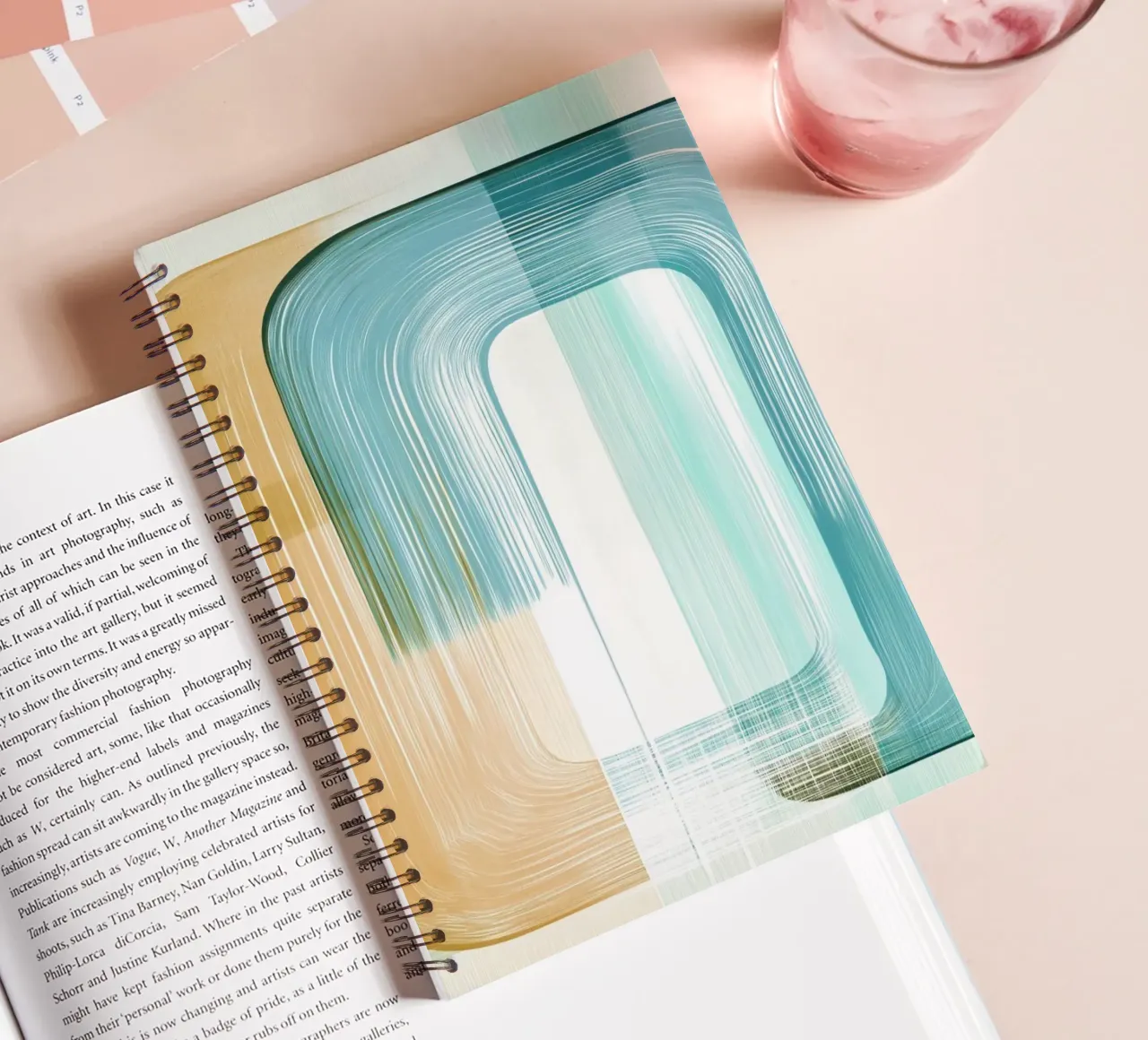 Abstract forms spiral notebook by Imagine