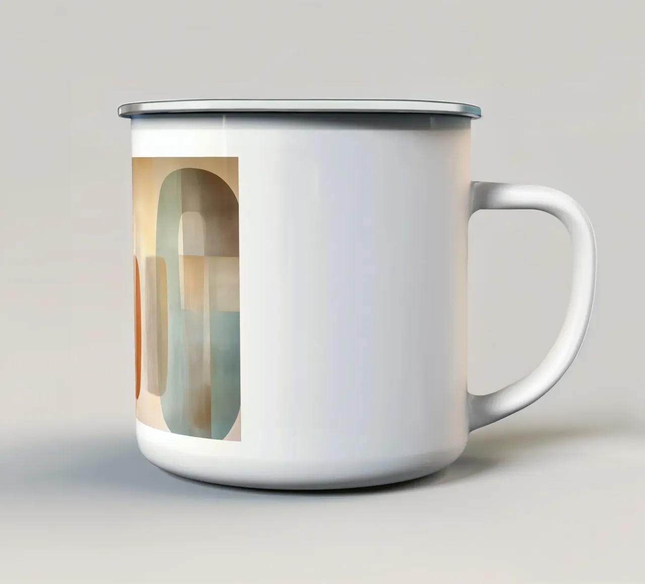 Marrone astratto tazza in smalto da Imagine