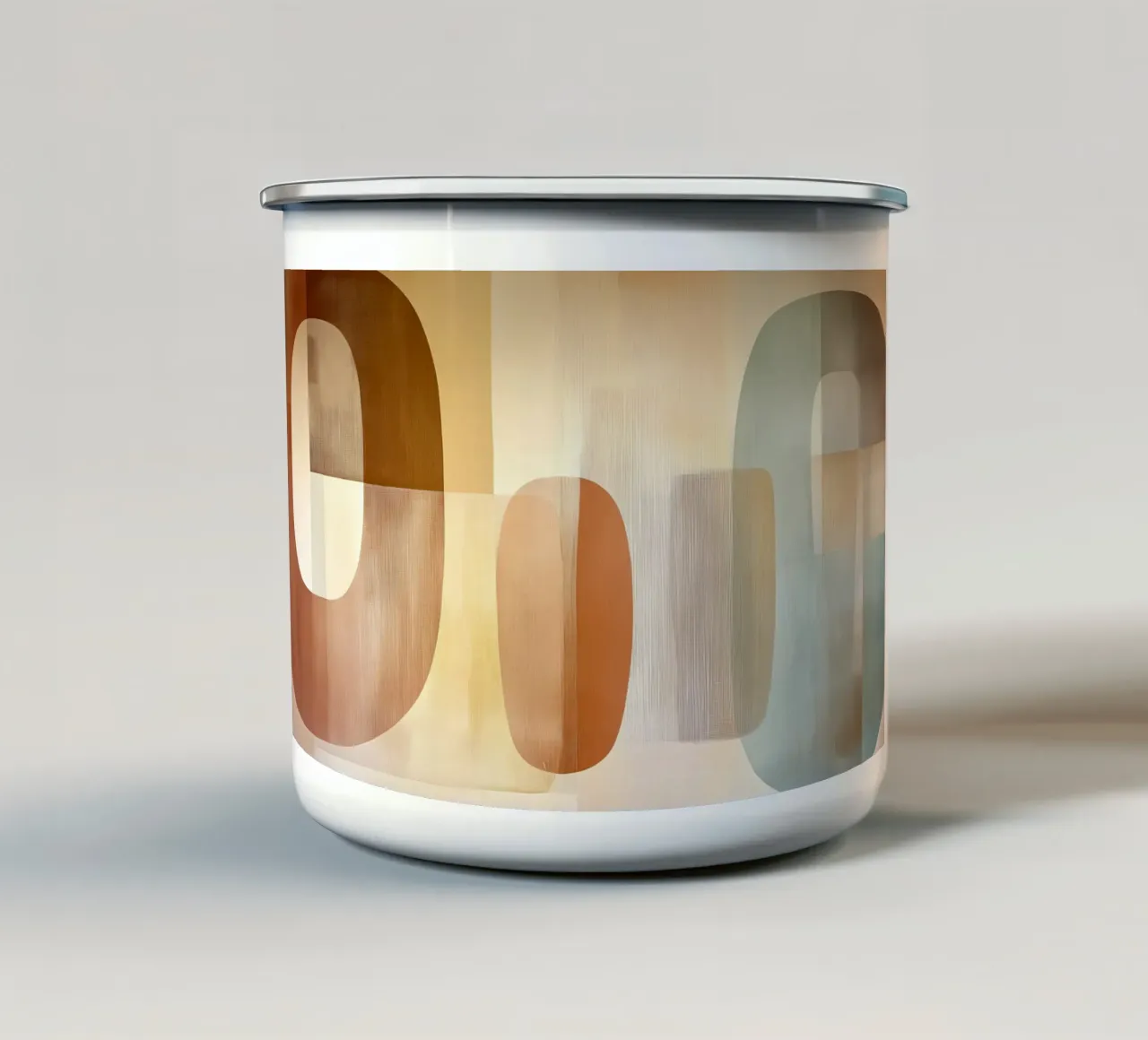 Marrone astratto tazza in smalto da Imagine