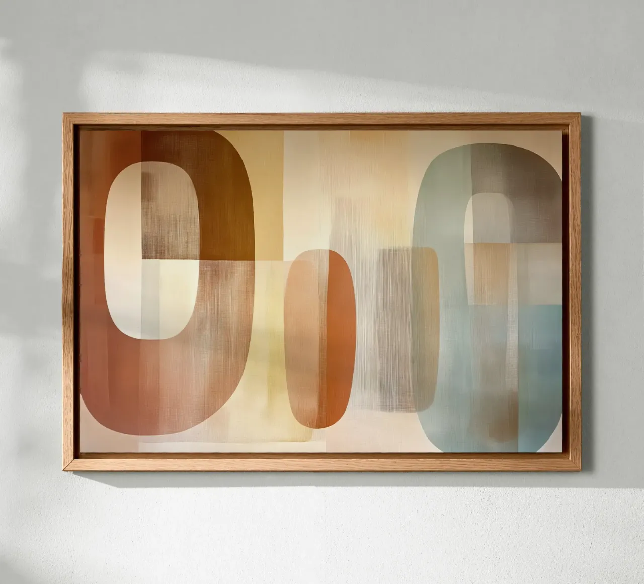 Abstract bruin canvas met Baklijst van Imagine