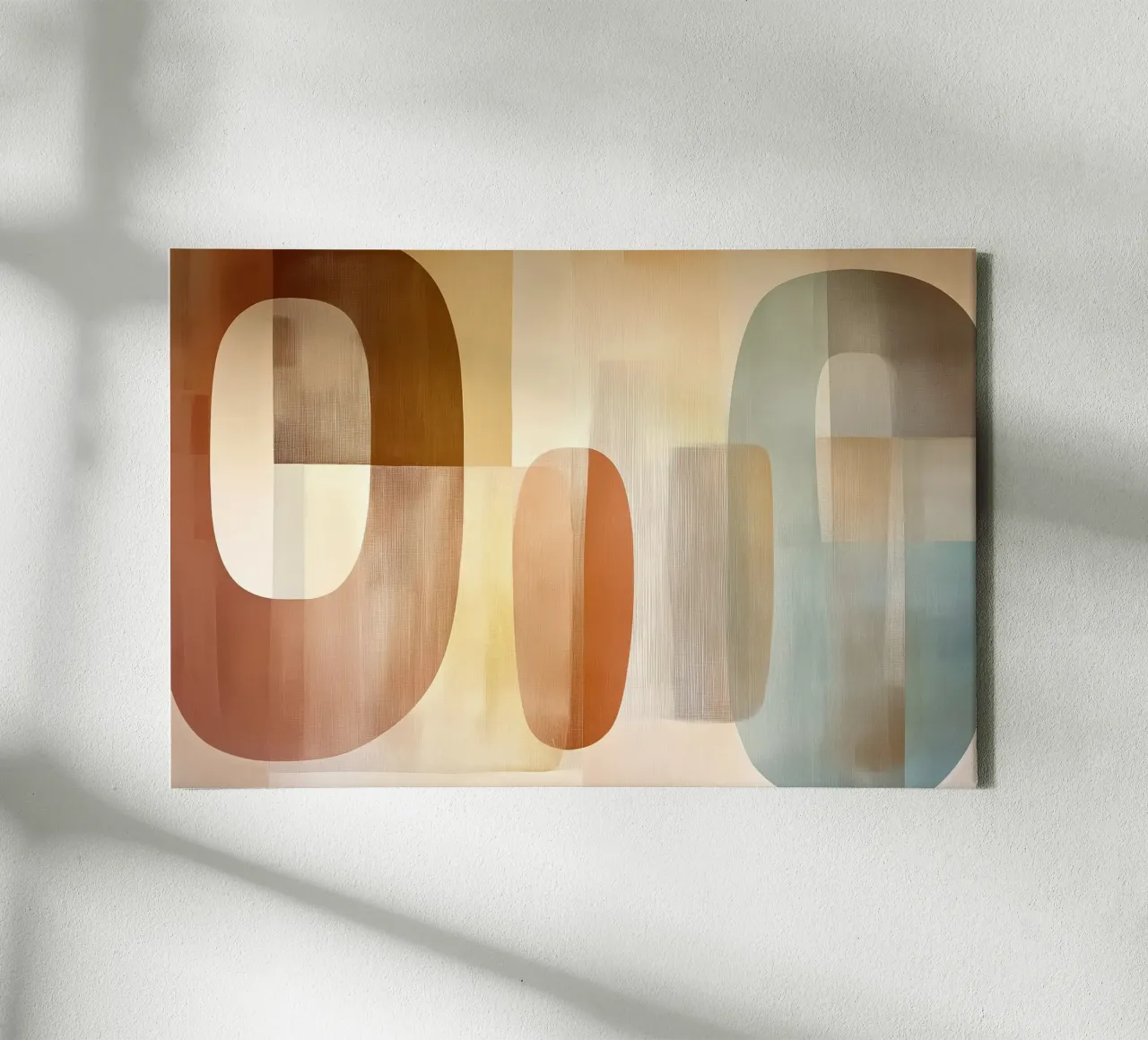 Abstract bruin canvas met Baklijst van Imagine