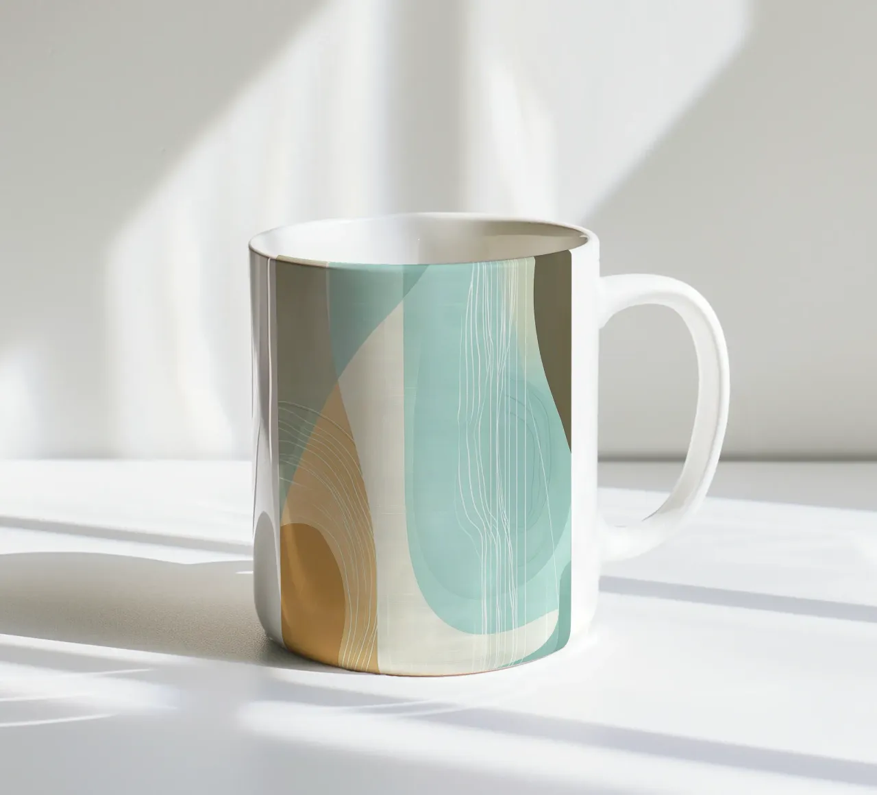 Abstract naturel ceramic mug by Imagine