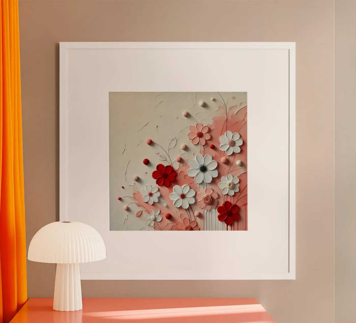 Fiori rossi poster da abstrakt