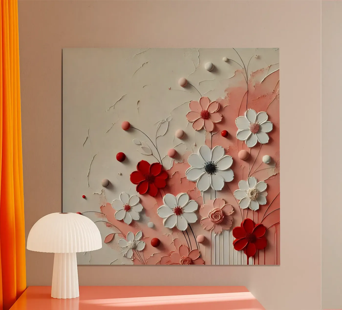 Fiori rossi poster da abstrakt