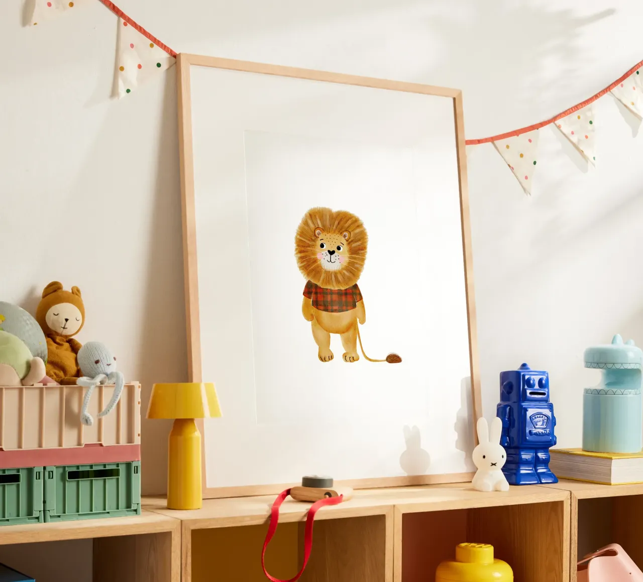 Louie Löwe poster con telaio in alluminio da HummelBär