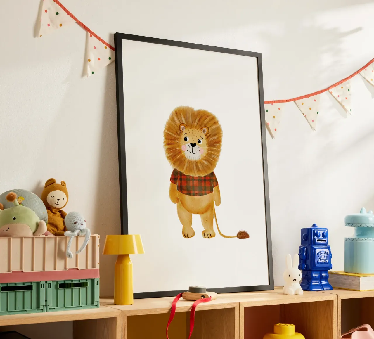 Louie Löwe poster con telaio in alluminio da HummelBär
