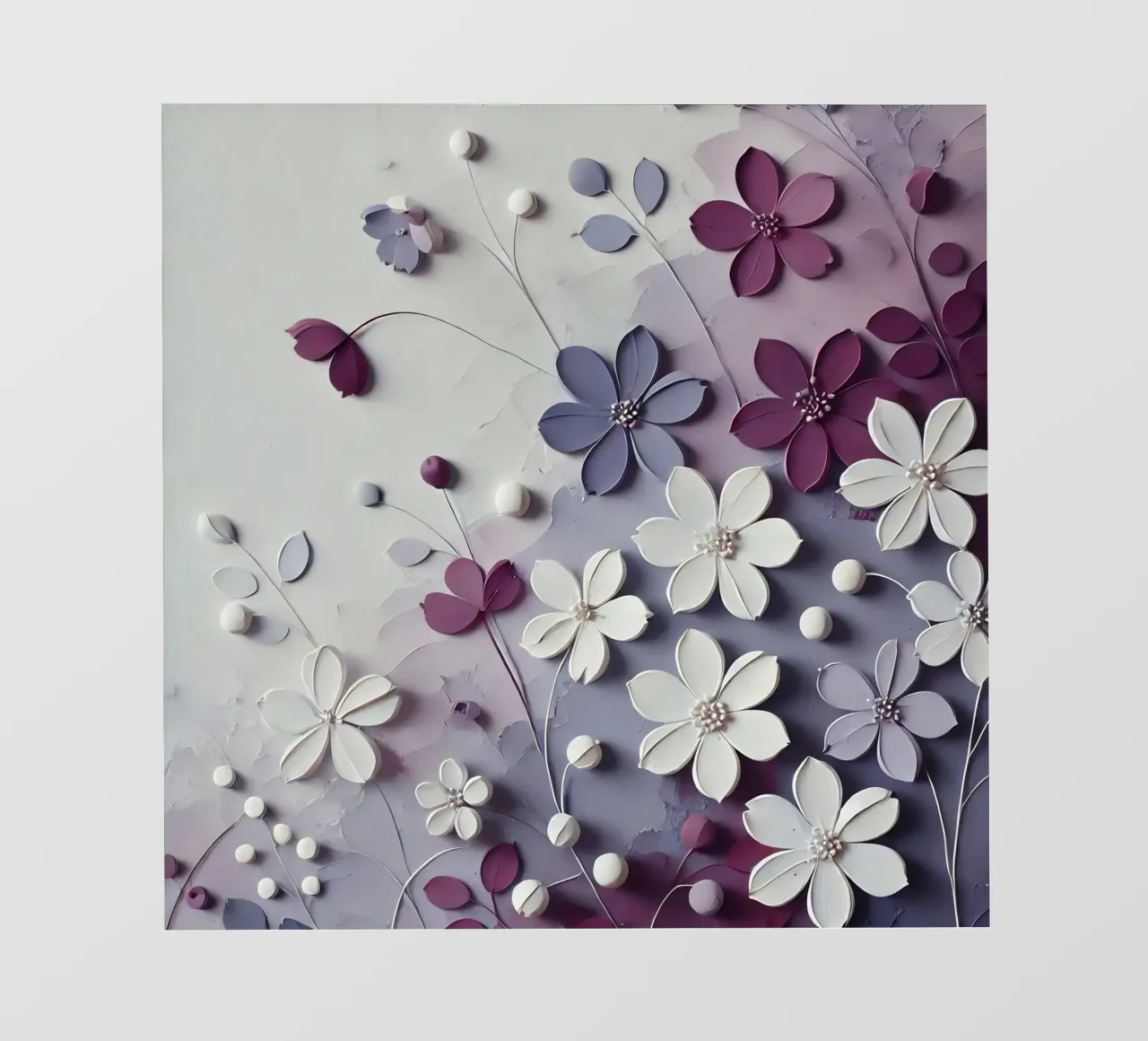 Fiori viola telo in pvc da abstrakt