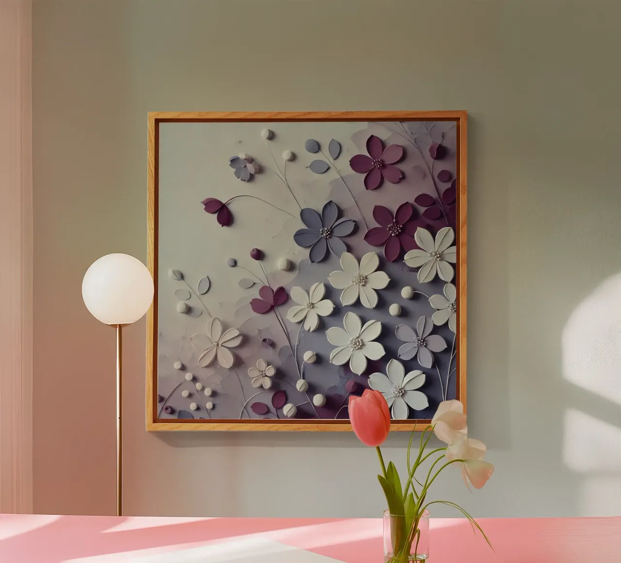 Fiori viola plexiglass da abstrakt