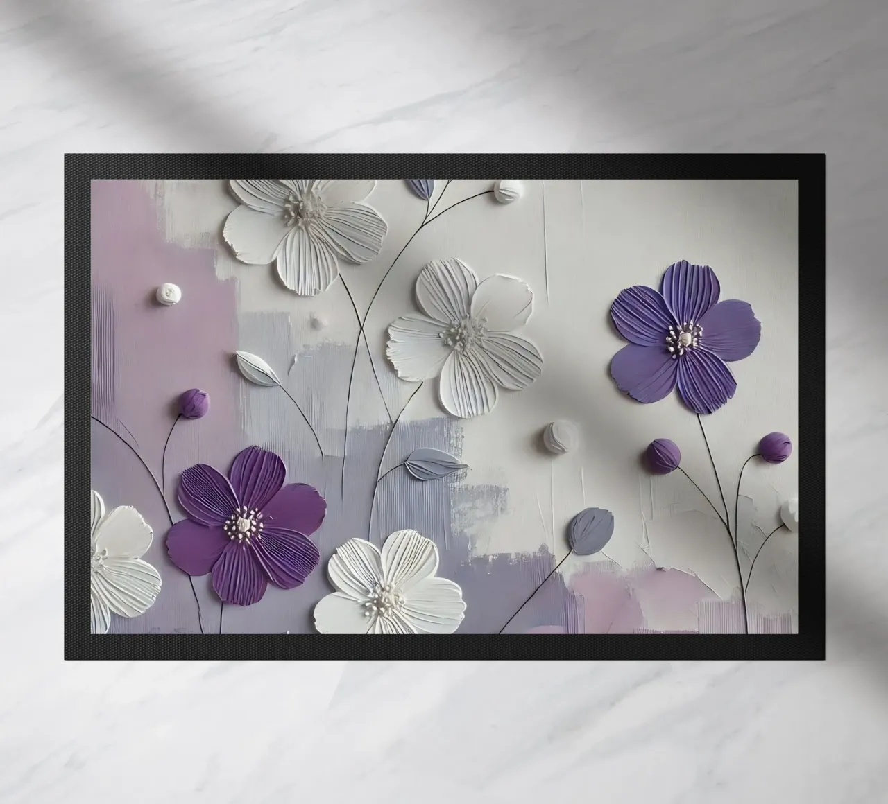 Fiori viola zerbino da abstrakt
