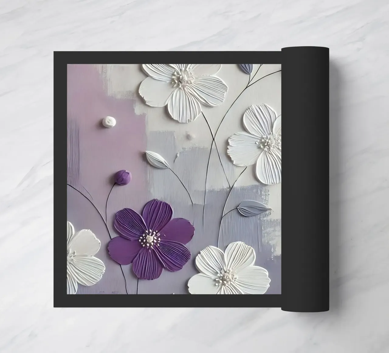 Fiori viola zerbino da abstrakt