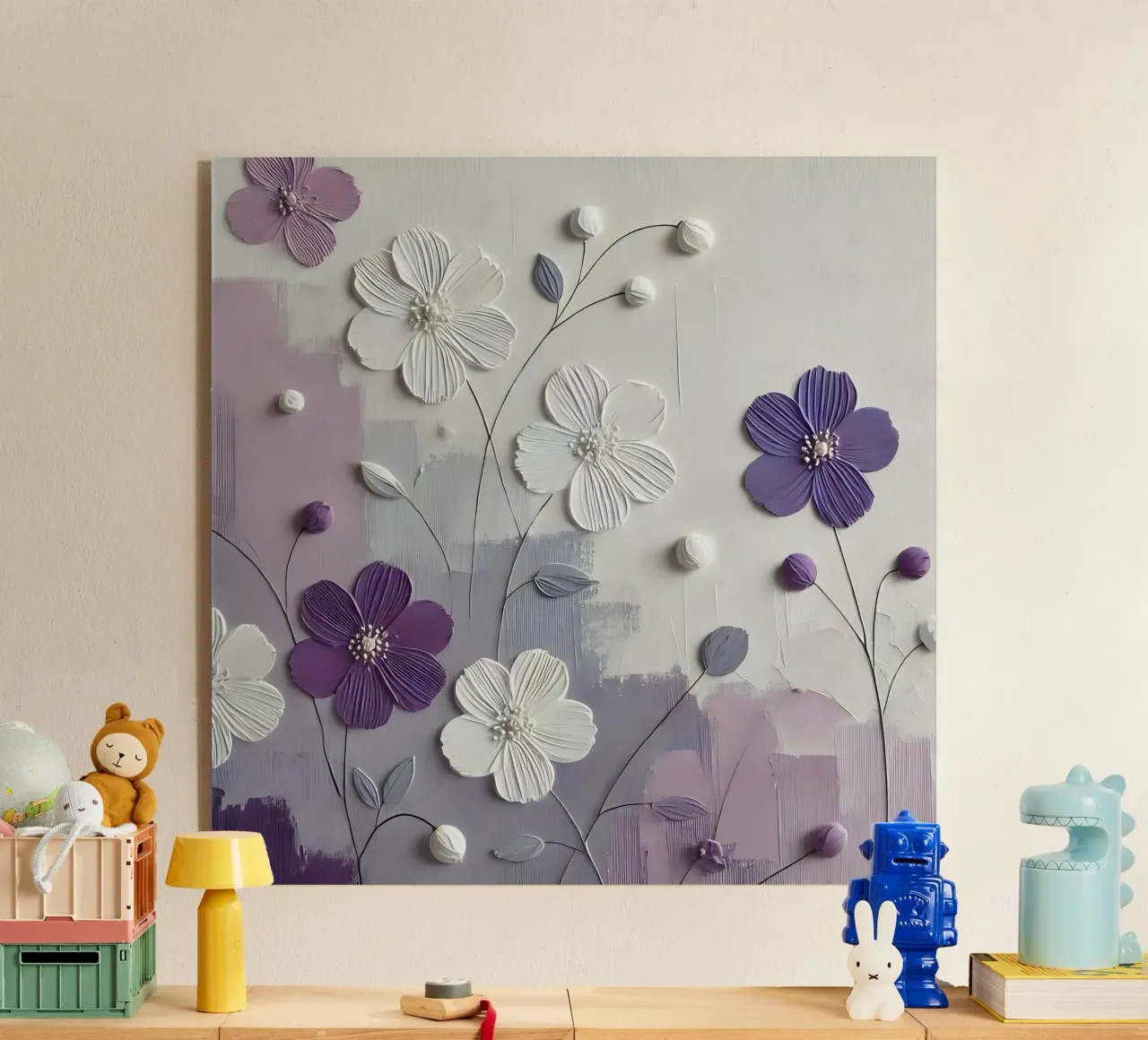 Fiori viola plexiglass da abstrakt